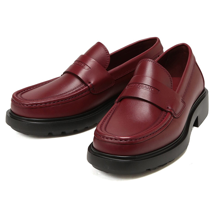 サルヴァトーレフェラガモ ローファー メンズ Salvatore Ferragamo ロゴ 型押し ローファー レザー 厚底 シューズ DONNY FG0769149 ブランド 靴 ワインレッド 28,529円