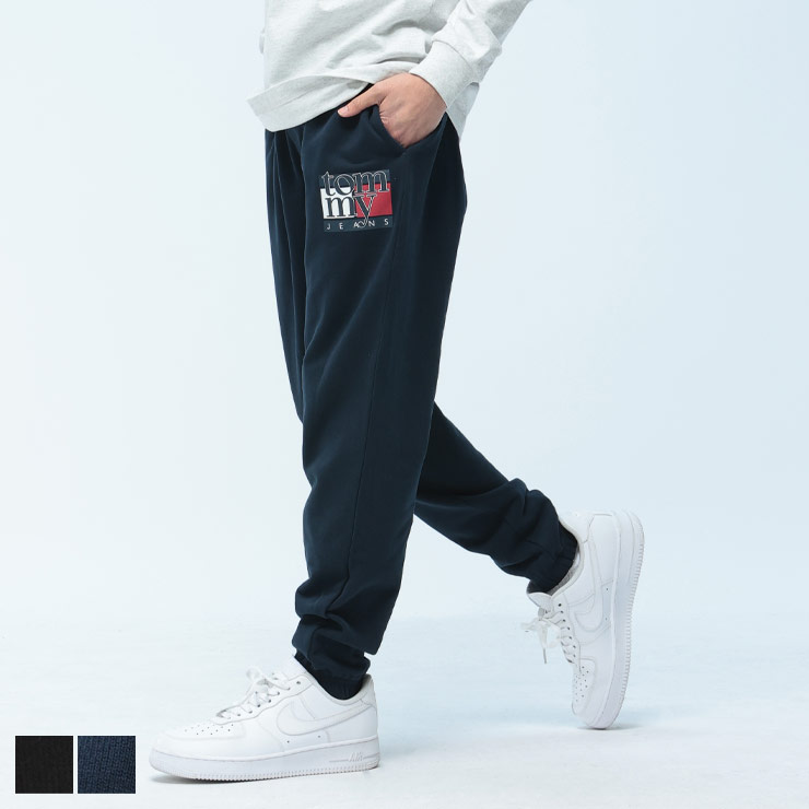 TOMMY JEANS (トミージーンズ) スウェットパンツ メンズ 裏毛 ロゴプリント パンツ ボトムス スウェット ロングパンツ シンプル ベーシック DM0DM22094