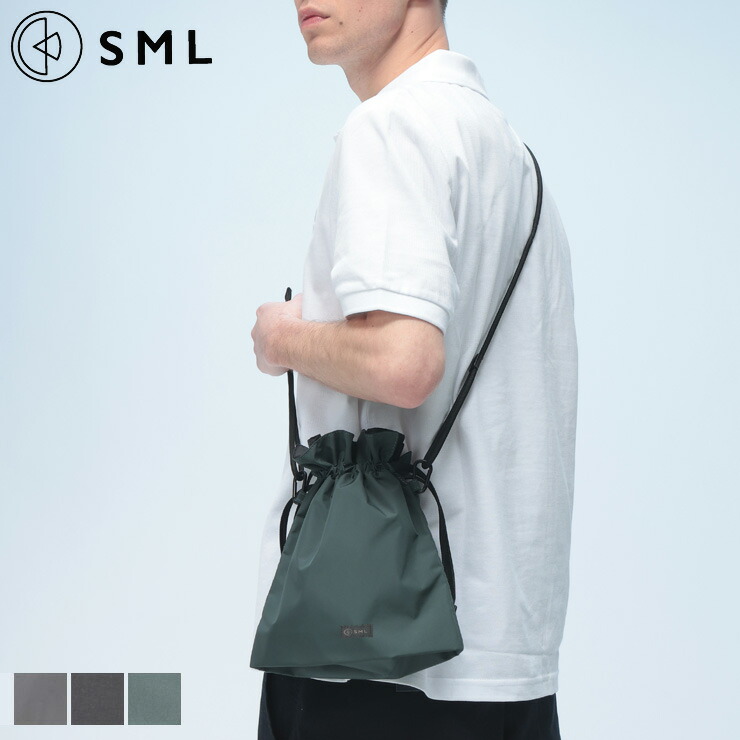 SML (エスエムエル) 巾着バッグ 撥水 テフロン MULTI POCKET DRAWSTRING 鞄 ショルダーバッグ ミニバッグ コンパクト K904094
