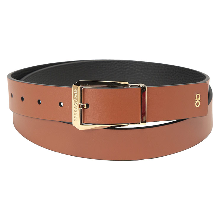 サルヴァトーレフェラガモ Salvatore Ferragamo メンズ ベルト リバーシブル ピンバック FG670374 ブランド ベルト フォーマル カジュアル レザー ギフト
