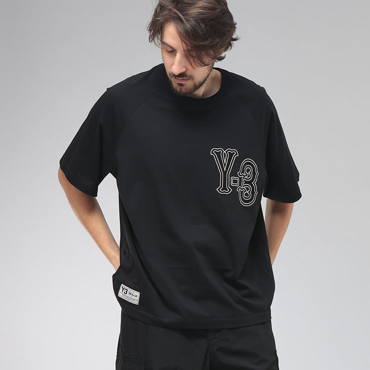 ワイスリー Y-3 メンズ Tシャツ 半袖 バックデザイン クルーネック カットソー ELITE 5 GFX Y3KQ9307 ブランド トップス コットン スポーツ 春 夏|大きいサイズのサカゼン