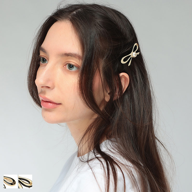 アレクサンドル ドゥ パリ ALEXANDRE DE PARIS レディース ヘアピン ADPATB1858903リボンボールピン パール ヘアクリップ ブランド アクセサリー ヘアアクセ ギフト プレゼント｜大きいサイズのサカゼン