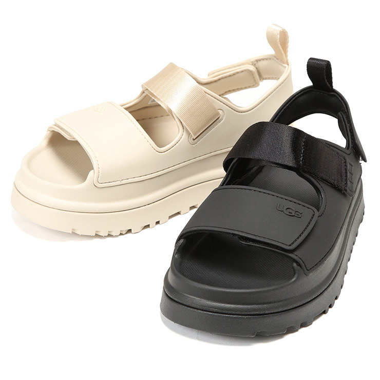 アグ UGG レディース サンダル UGGL1152813K ロゴ入り バックストラップ シャワーサンダル GOLDENGLOW KIDS 靴 サンダル ビーチサンダル ヒール 厚底 海 ビーチ プール 無地｜大きいサイズのサカゼン