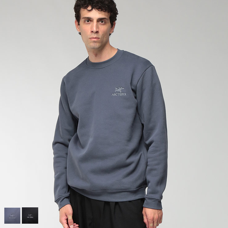 アークテリクス メンズ スウェット ARC'TERYX 長袖 エンブレム 裏フリース クルーネック トレーナー EMBLEM FLEECE CREW ARCX000009787 ブランド トップス スウェット 起毛 フリース 秋 冬｜大きいサイズのサカゼン