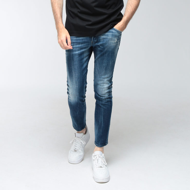 ディースクエアード メンズ デニムパンツ DSQUARED2 Dark Milky Way ウォッシュ Skater ジーンズ D2LB1949D30010 ブランド ボトムス ジーパン ダメージジーンズ カジュアル｜大きいサイズのサカゼン