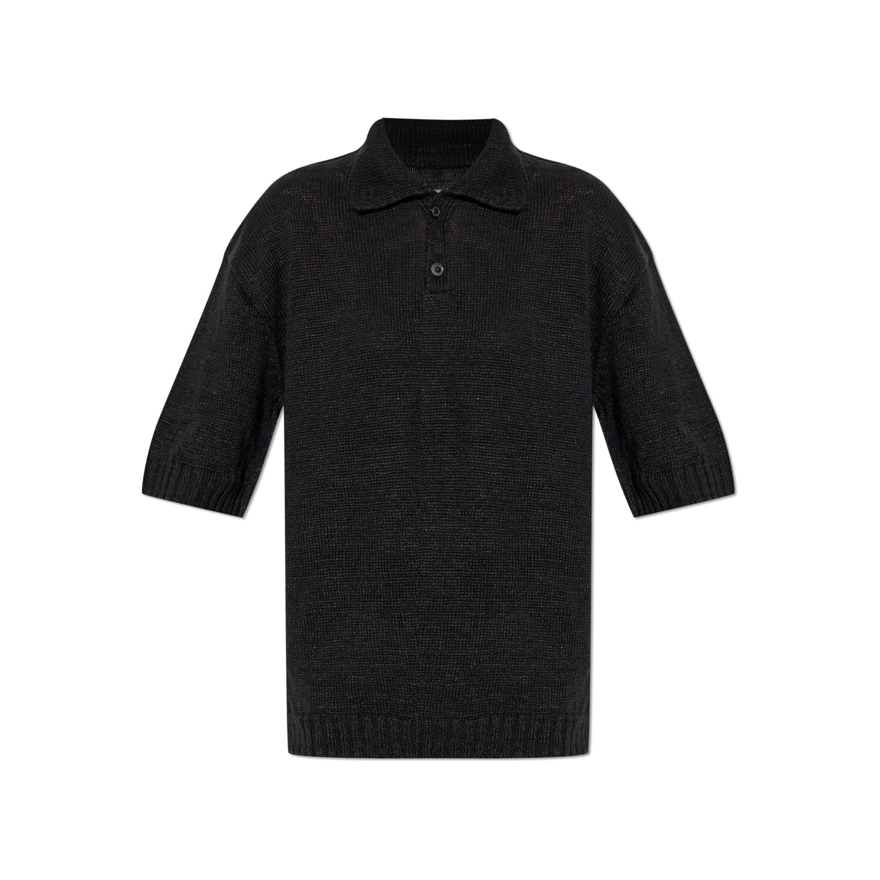 MAISON MARGIELA｜棲み家 マルジェラ  リネン 編み物スポーツシャツ レディース 黒いこと S51GL0055 M13099 900 麻100% ルーマニア製 朱夏編み物【貨物輸送無料】【関税なし】【外国で通信販売】【定まり品】