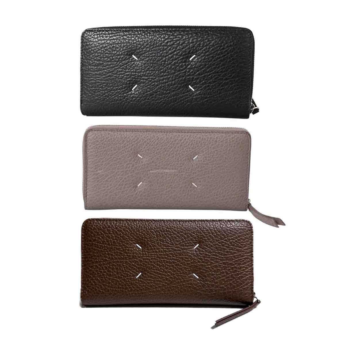MAISON MARGIELA｜メゾン マルジェラ ジップアラウンド ロングウォレット 4ステッチ グレインカーフ ライトブラウン S56UI0110 P4455 イタリア製【送料無料】【関税なし】【海外通販】【正規品】｜BTNC