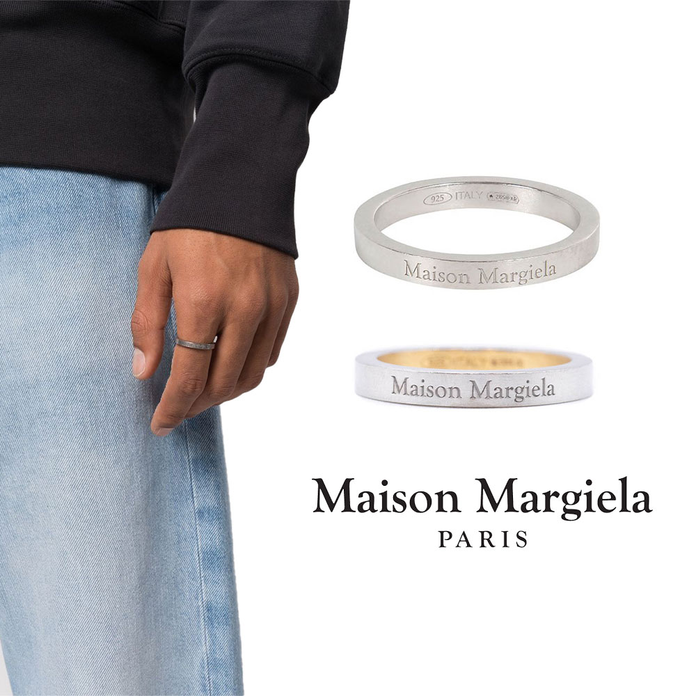 関税送料込! 【Maison Margiela】メゾンマルジェラ ロゴリング Maison Margiela (メゾン マルジェラ) ロゴ リング 6mm