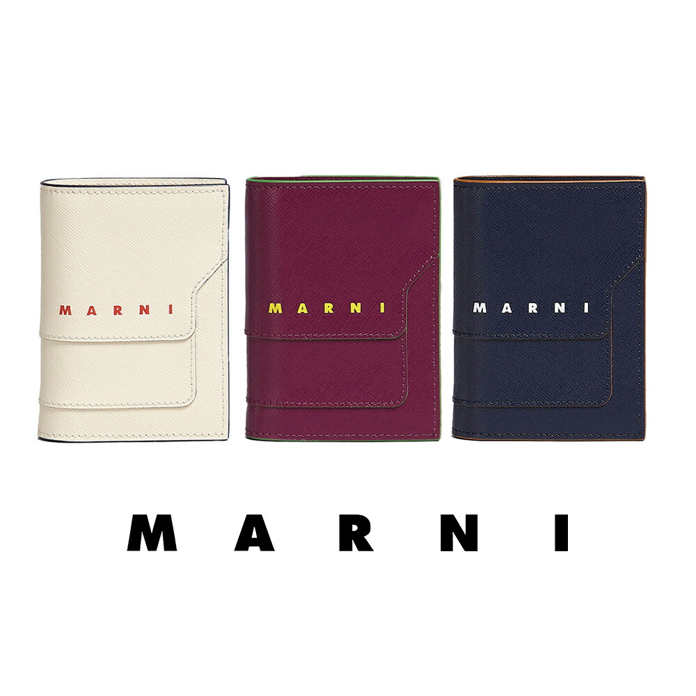 MARNI｜VERNICE STAMPA DOTS 二つ折り財布 PFMOW02Q05 P6050 MARNI｜VERNICE STAMPA DOTS 二つ折り財布 PFMOW02Q05 P6050
