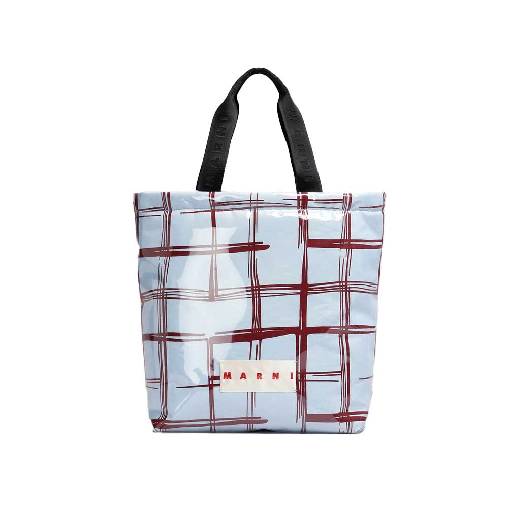 MARNI｜マルニ せつ然たる一回り付き添い人 青碧 照合のしるし トートバッグ SHMQ0063U0 P5941 男女兼用【貨物輸送無料】【関税なし】【外国で通信販売】【定め事品】