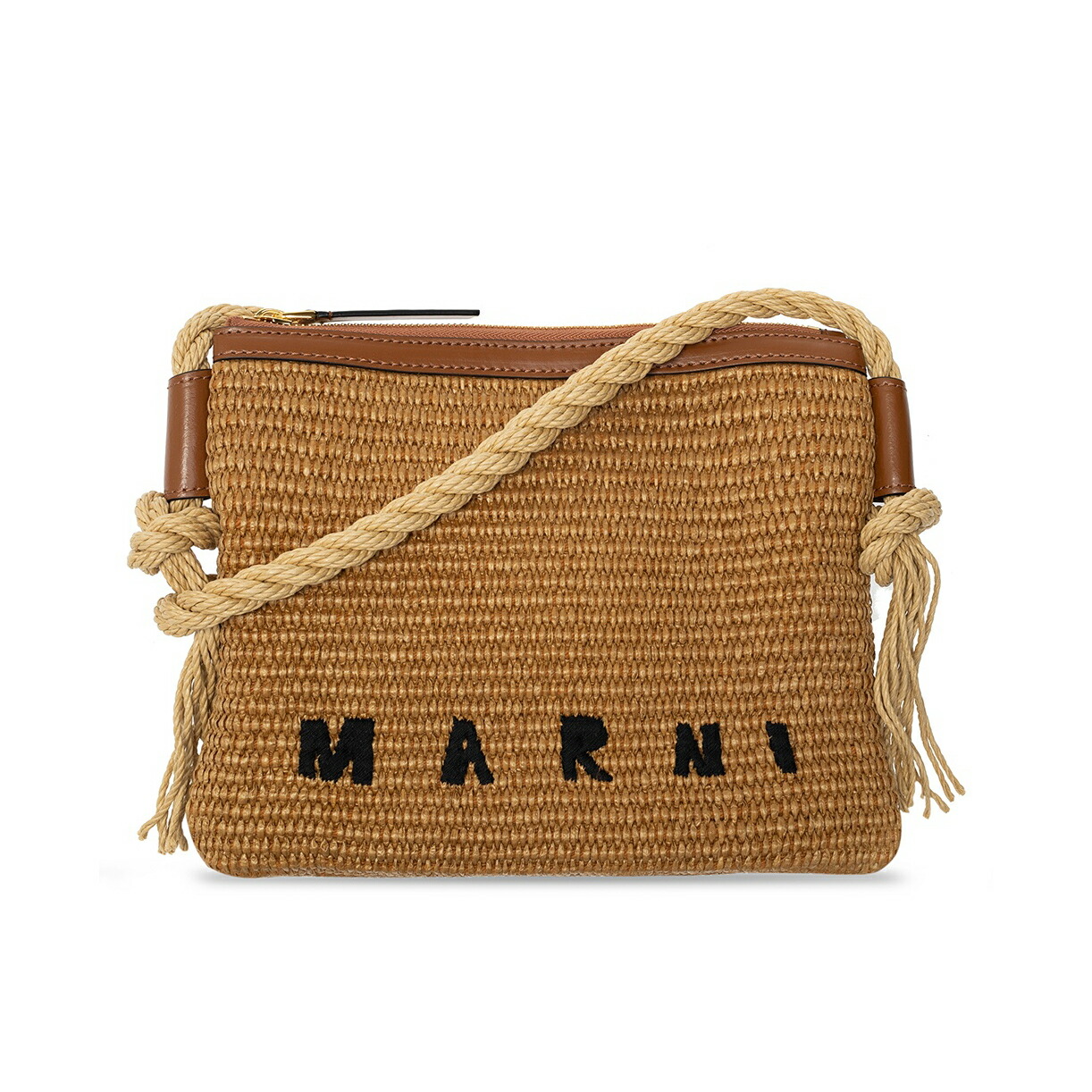 MARNI｜マルニ ロゴ ショルダーバッグ ラフィア PHMO0011U1 P3860 クロスバック イタリア製【送料無料】【海外通販】【正規品】