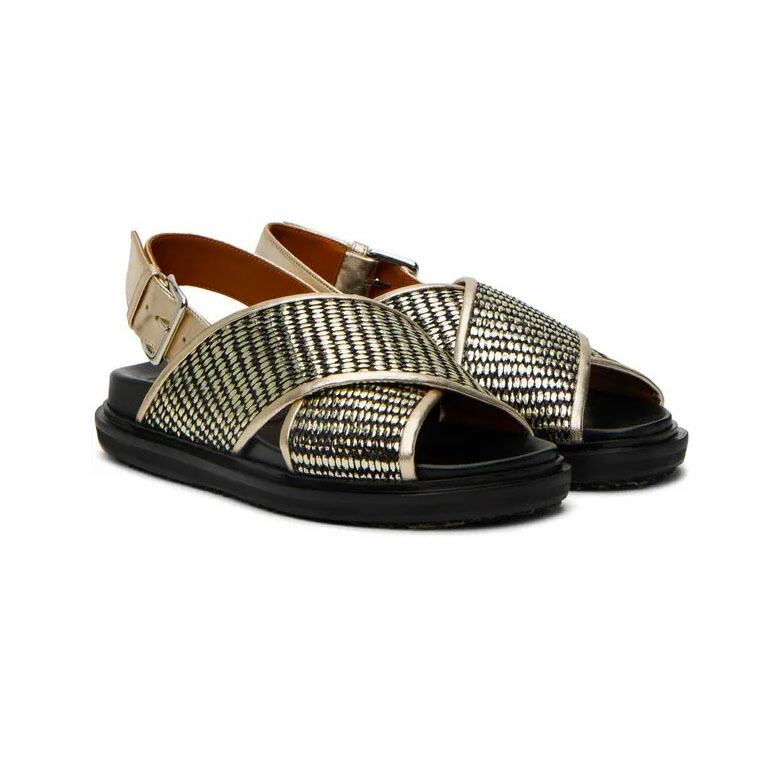 美品 MARNI マルニ スニーカー スポーツサンダル グリッター 厚底 緑