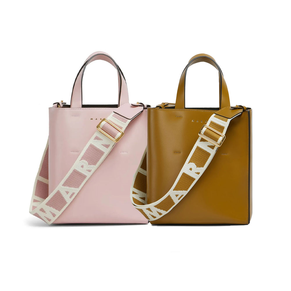 楽天市場】MARNI｜マルニ クリアラップ付き ブルー チェック トート