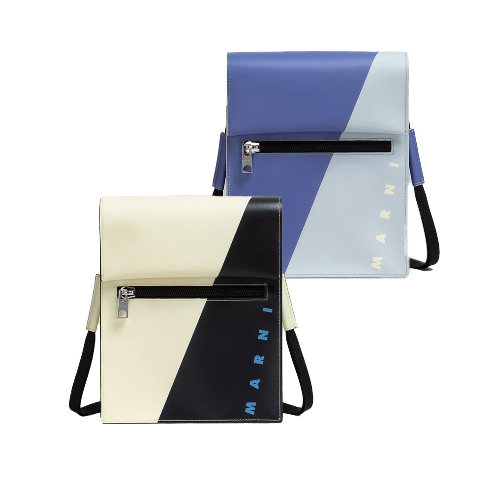 MARNI｜マルニ TRIBECA トライベッカ SBMQ0036A2 P7948 ショルダーバッグ メンズ はりつけ台上半身 合財袋 ロゴタイプ バイ色合い【貨物輸送無料】【関税なし】【外国で通信販売】【定まり品】