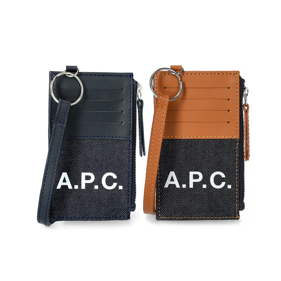 カードケース・名刺入れ A.P.C. 24FW LISE logo zipper half wallet PXAWV F63166 LZZ ◇A.P.C.◇ 24FW LISE logo zipper half wallet PXAWV F63166 LZ