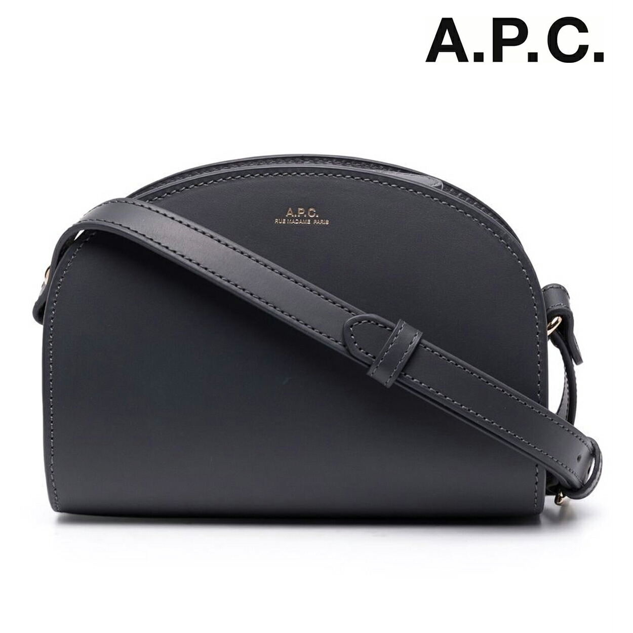 アーペーセー APC A.P.C PXAWV-F61392 二分の一お月さま ミニ ショルダーバッグ SAC MINI DEMI LUNE レディース なめし革 【貨物輸送無料】【外国で通信販売】【定め事品】