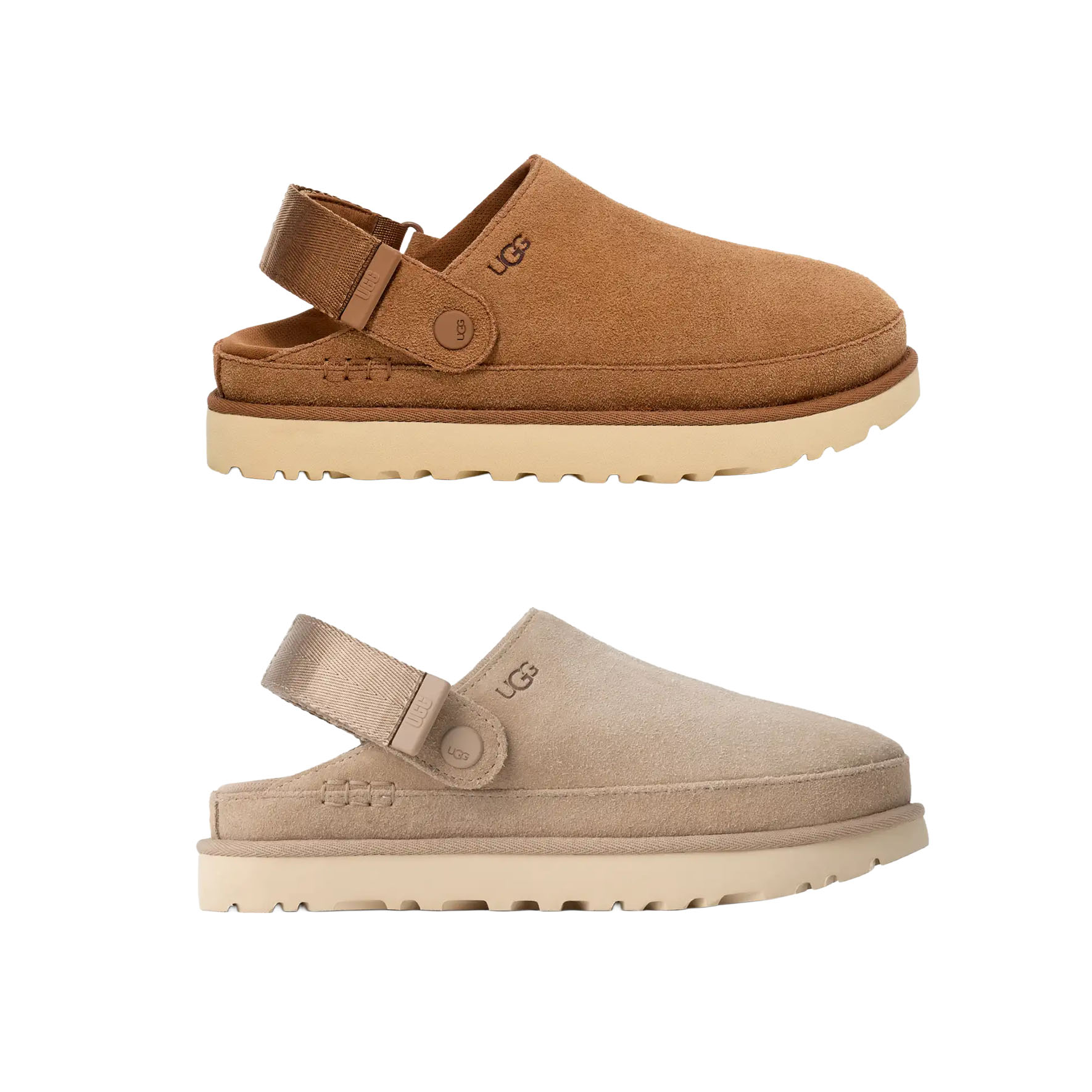 UGG｜アグ Goldenstar Clog レディース プラットホーム クロッグ スエードクロス 2WAYヒールストラップ 軽さEVA 1138252 冬  防寒 生あたたかい 靴 生まれ落ちる日差し上げ物 差し上げ物【貨物輸送無料】【関税なし】【外国で通信販売】【定め事品】