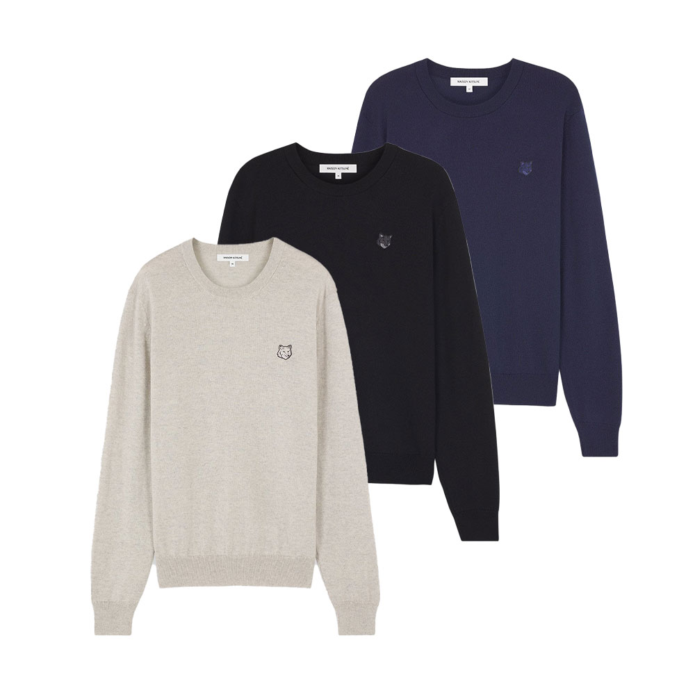 Maison Kitsune｜メゾンキツネ BOLD FOX PATCH フォックス パッチ ニット MM00815KT1036 メンズ【送料無料】【海外通販】【正規品】