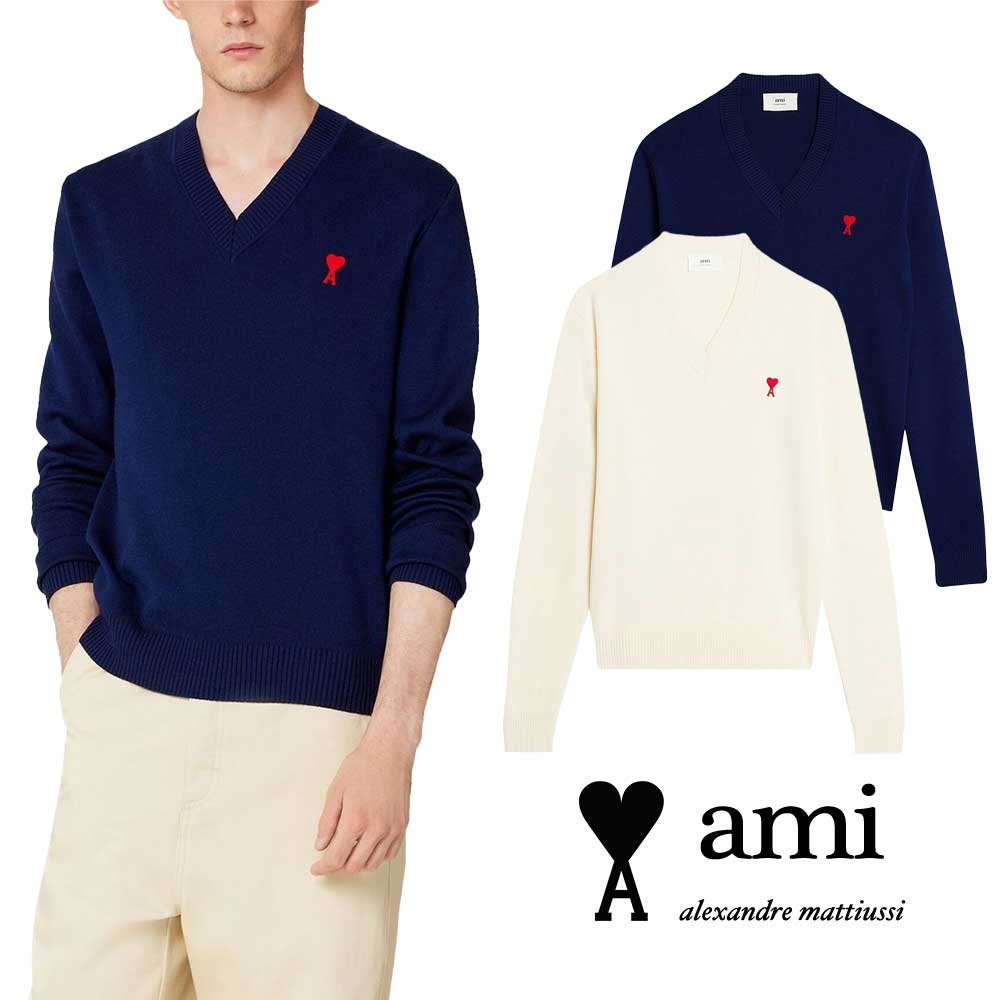 楽天市場】Ami Paris アミパリス AMI DE COEUR 春 Vネック ウール