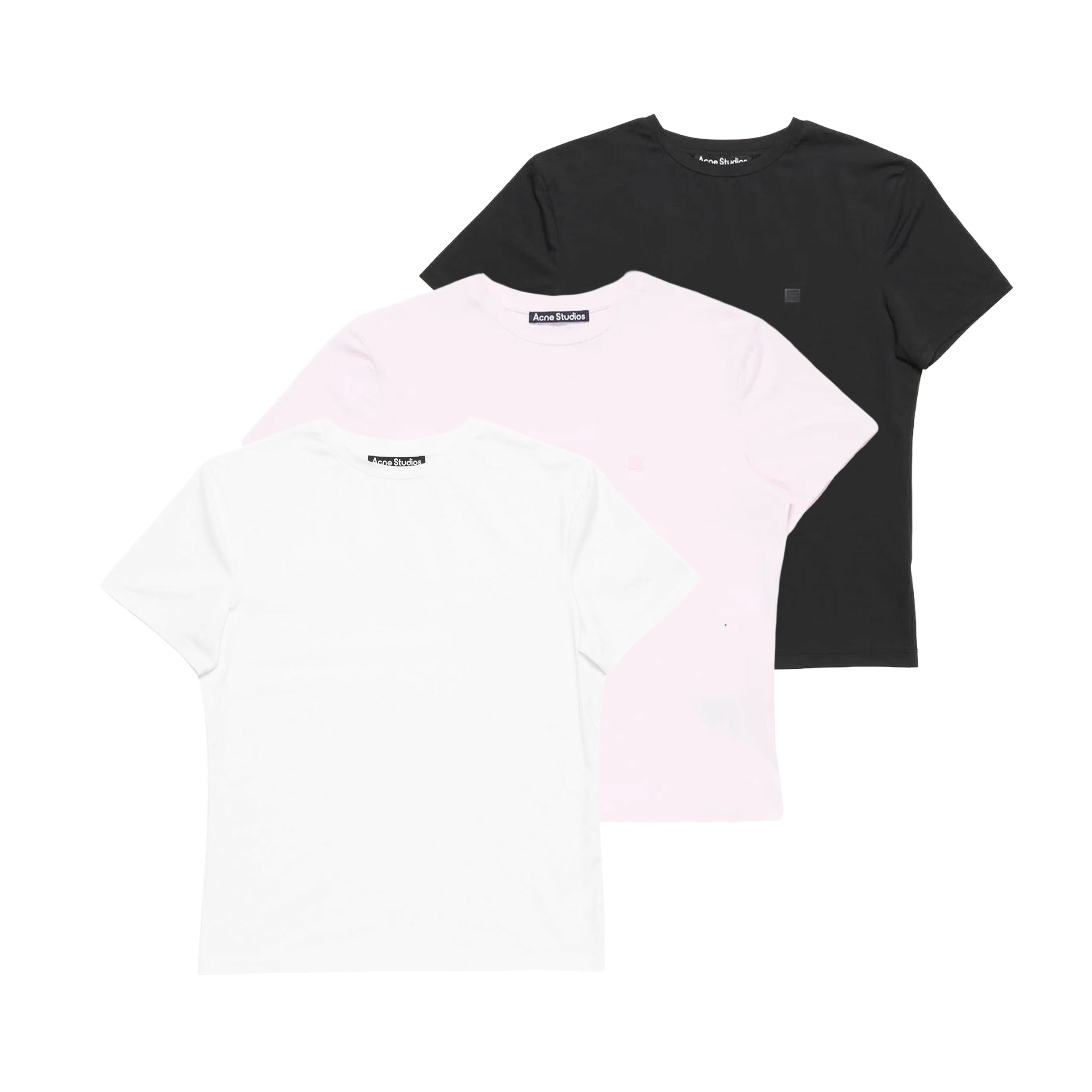 ACNE STUDIOS｜アクネストゥディオズ フェイスパッチ クルーネック Tシャツ FA-UX-TSHI000315 オーガニックコットン ホワイト ポルトガル製 ユニセックス【送料無料】【海外通販】【正規品】