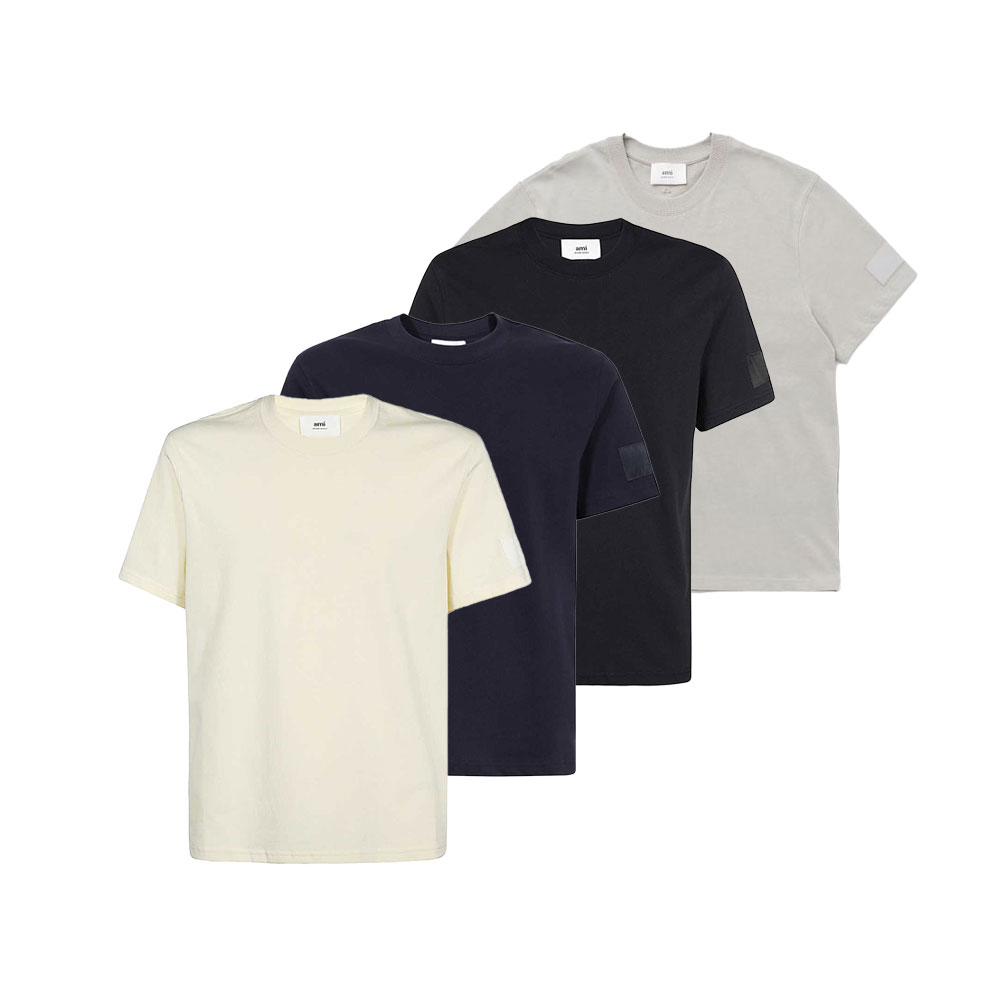 AMI PARIS｜意中の女光の都市 オーガニックコットン 甚だしいティーシャツ ティーシャツ UTS017.726 半袖 男女共用 ユニ一発やる【貨物輸送無料】【外国で通信販売】【定まり品】