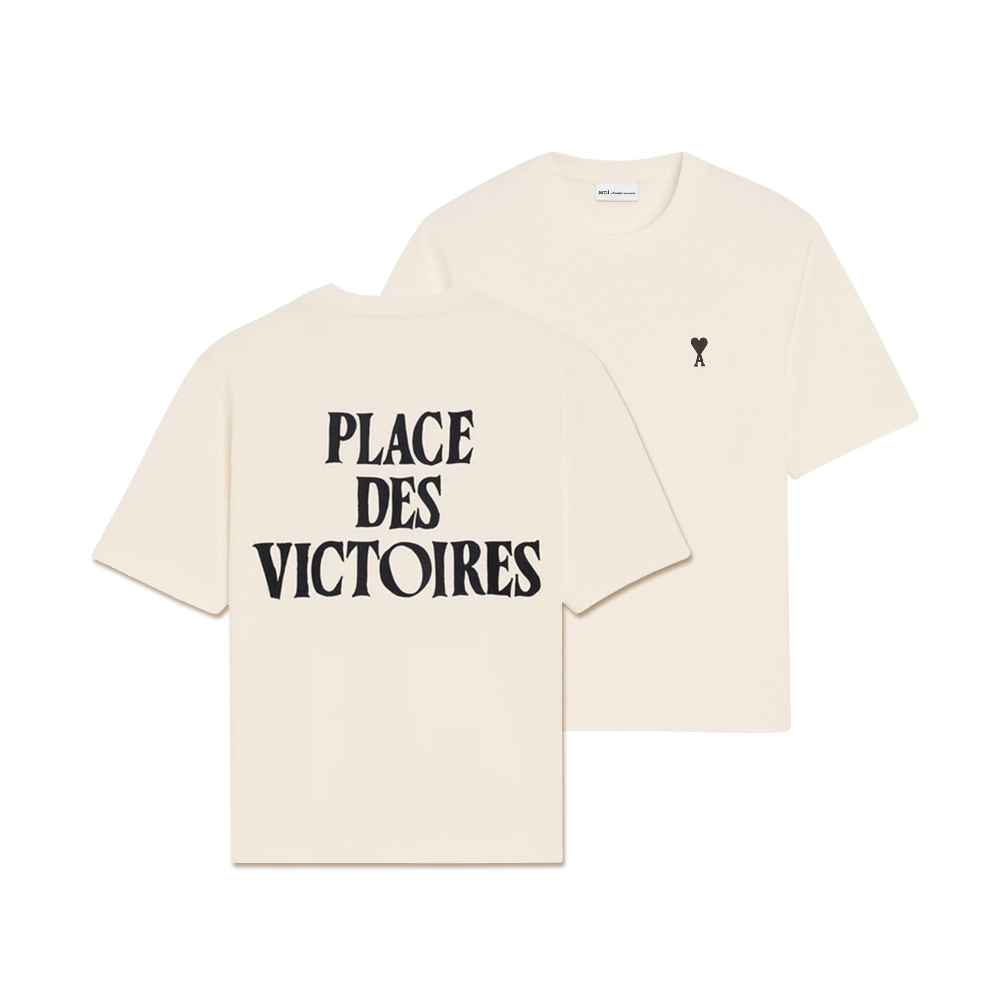 AMI PARIS｜意中の女光の都市 半袖 ティーシャツ メンズ レディース Ami de Coeur 刷り上げる Place des Victoires うしろ側刷り上げる ボクシーフィット 綿織物 カットソー UTS387.726【貨物輸送無料】【外国で通信販売】【置き目品】 Tシャツ・カットソー-メンズファッション-トップス