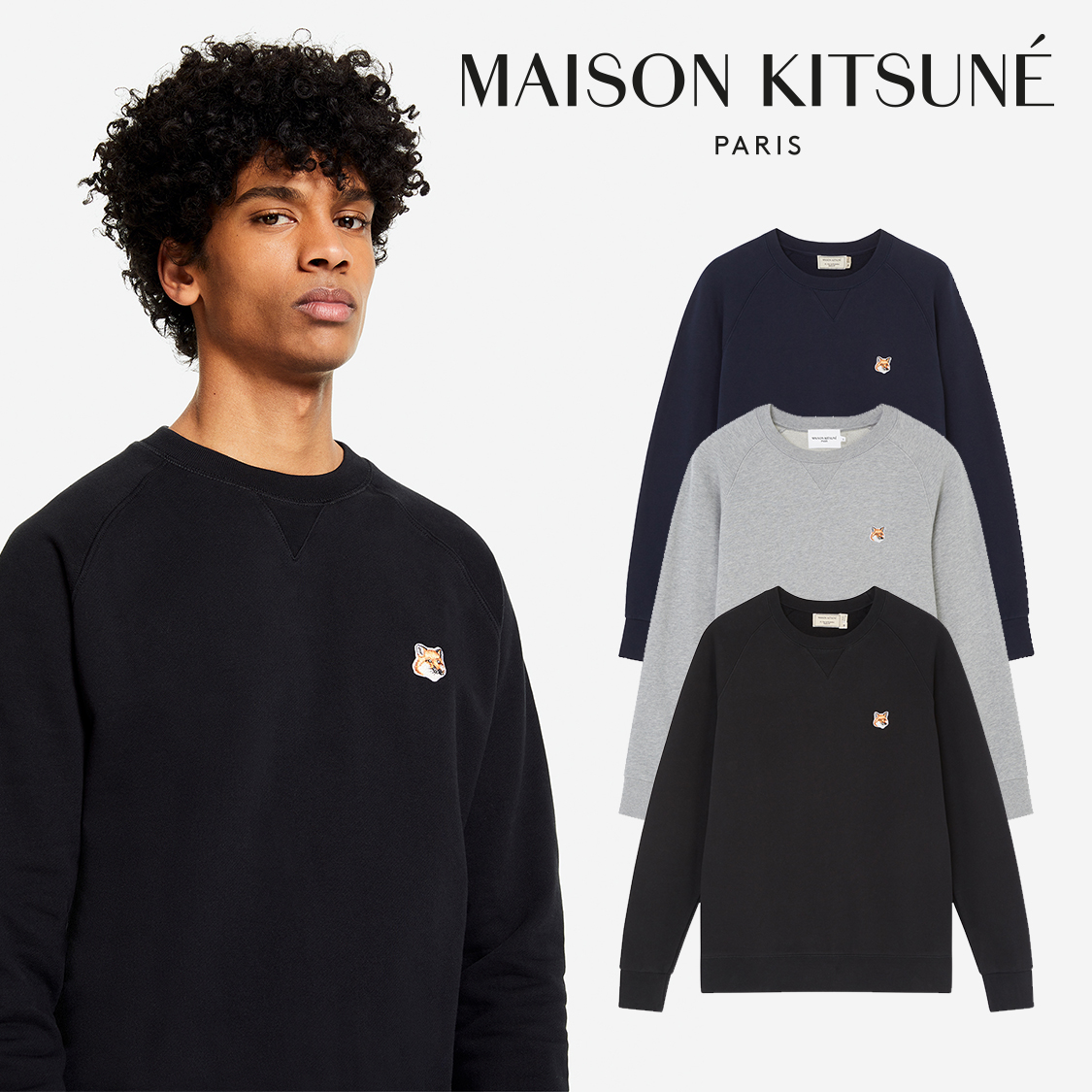 楽天市場】メゾンキツネ MAISON KITSUNE FOX HEAD PATCH CLASSIC