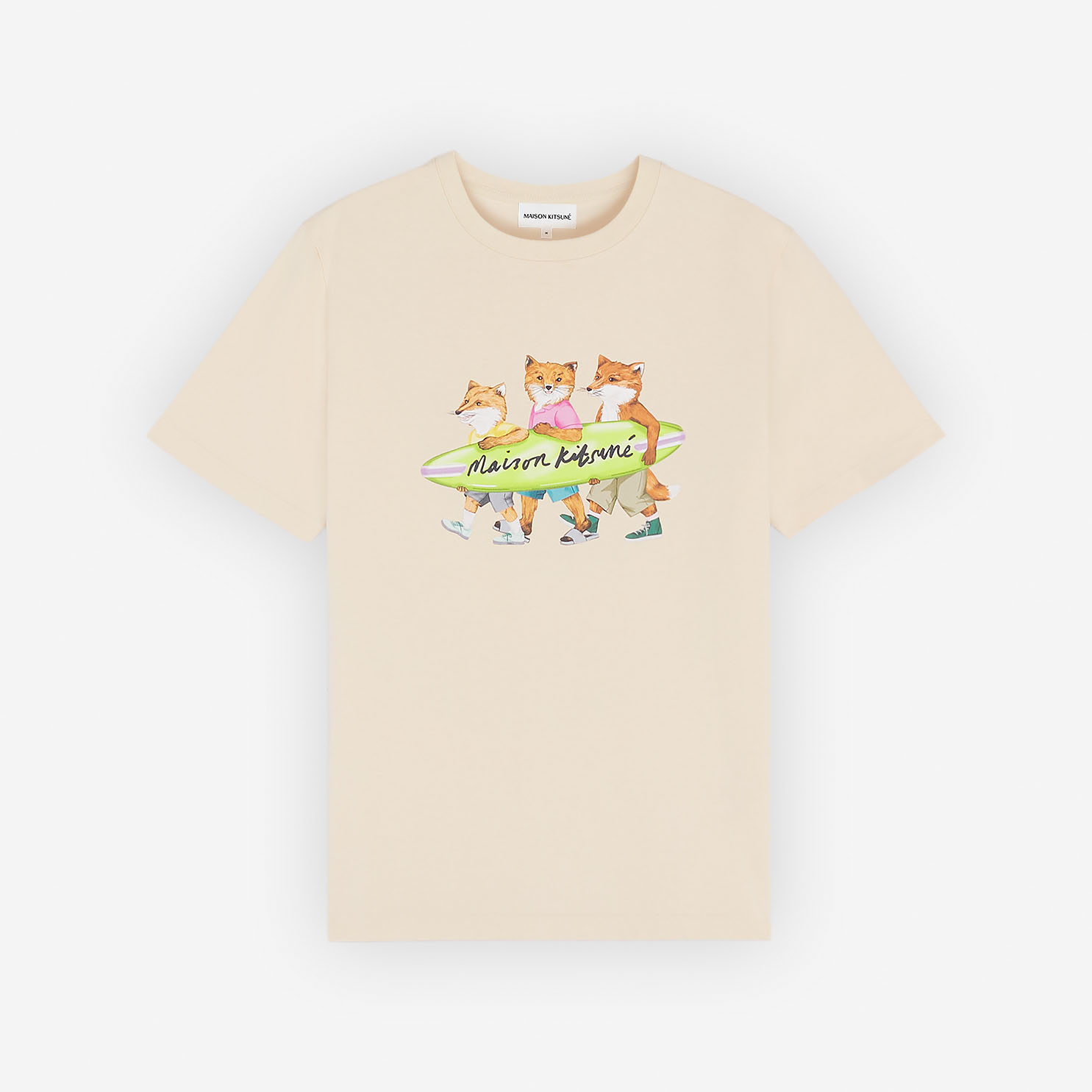 Maison Kitsune｜メゾンキツネ SURFING FOXES COMFORT TEE-SHIRT グラフィック ティーシャツ MM00120KJ0118 メンズ【貨物輸送無料】【外国で通信販売】【定め事品】