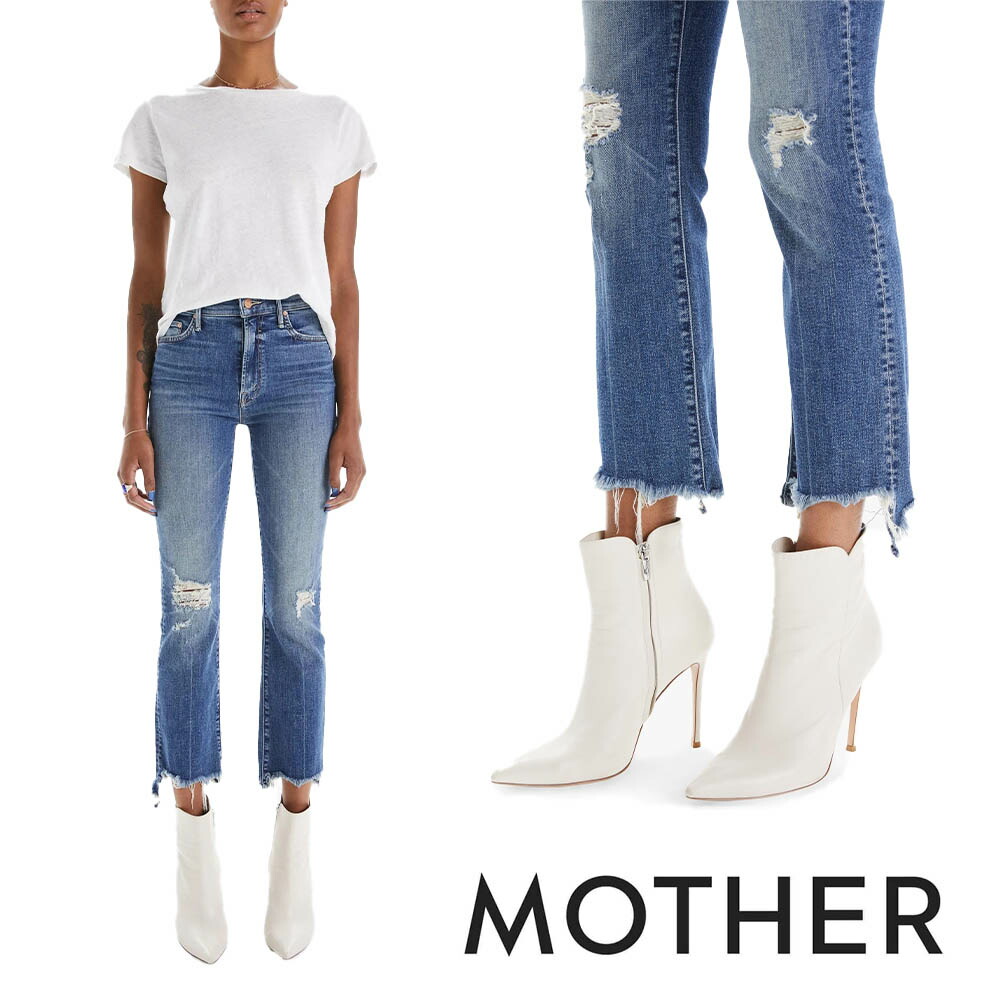 MOTHER｜お母さんジーンズ THE INSIDER CROP STEP CHEW 1417-104 ジンズ ズボン下 レディースズボン下 ズボン セレブファッション【貨物輸送無料】【外国で通信販売】【置き目品】