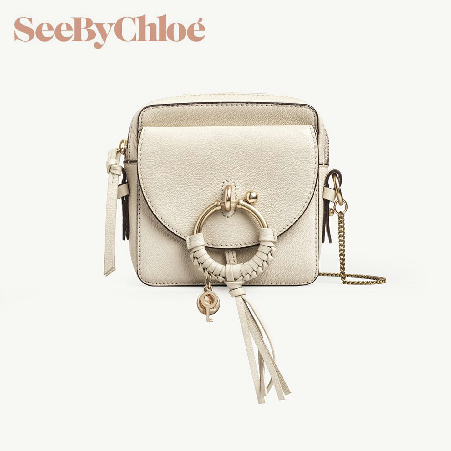 SEE BY CHLOE｜シーバイクロエ JOAN カメラバッグ CHS20US99438824H ショルダー ブラック モッティグレー カラメロ 肩掛け 斜め掛け レザー レディース 【送料無料】【海外通販】【正規品】