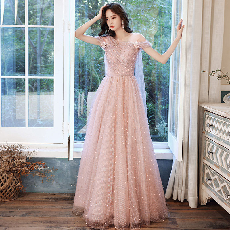 演奏会用ドレス 二次会 ロングドレス 花嫁 Aラインドレス デコルテ 結婚式 パーティードレス 可愛い パール付き ステージドレス ダンス ピアノ発表会 フォーマルドレス 大きいサイズ ブライダル 前撮り 披露宴 撮影 コンサート 旅行 フォーマル 編み上げ 着痩せ