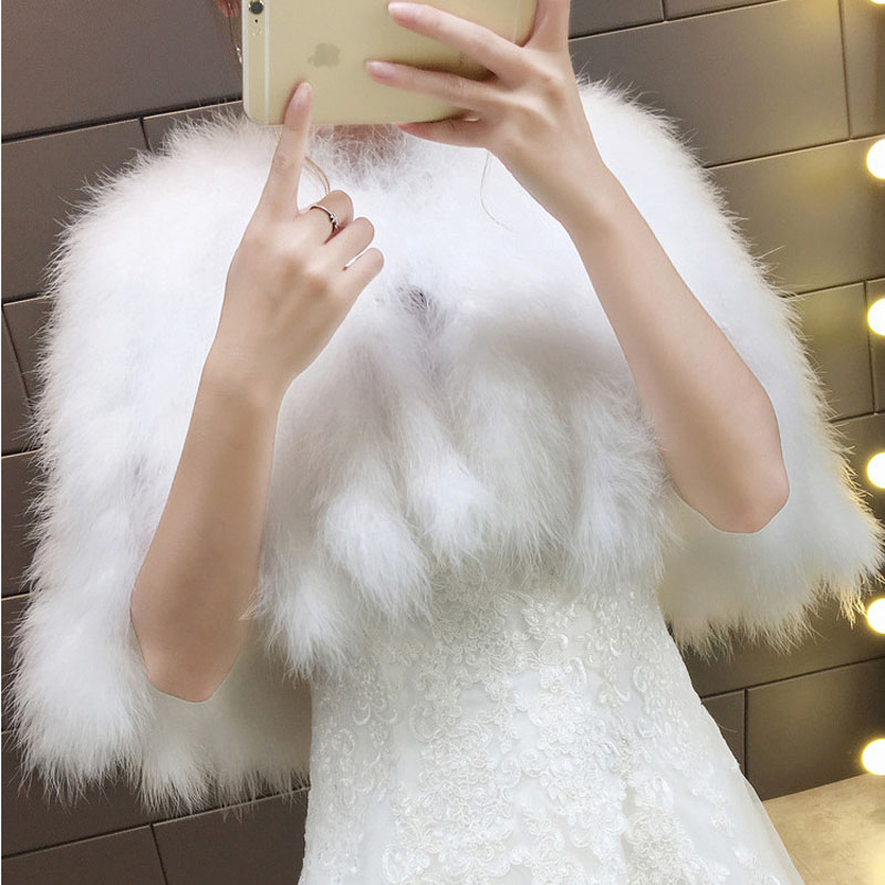 結婚式 ウエディングショール ショール ボレロ 肩掛け ストール 二次会 ケープ ファーショール 花嫁 ブライダル お呼ばれ レディース パーティー 秋冬 防寒