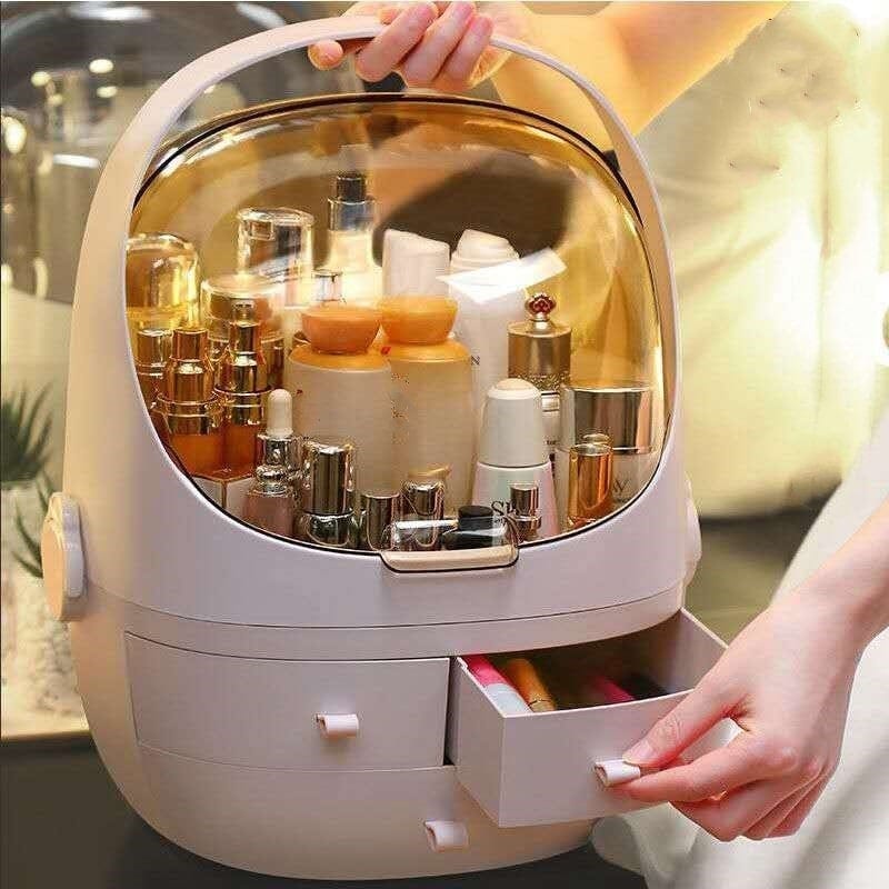 メイクボックス コスメボックス 化粧品収納 多機能 持ち運び 小物入れ 防塵 防水 美容 大容量 卓上収納 アクセサリー プレゼント 洗面所 母の日1506