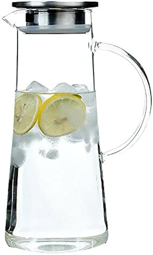 硝子ポット 1.5リッター 耐熱 直火可 電気冷蔵庫 水出し 茶ポット 硝子水さし ステンレス鋼茶こし付き添い人ジャグ