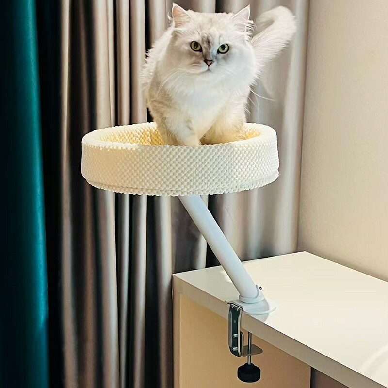 浮かぶキャットベッド 卓上猫寝台 事務室用 キャットタワー 事務机用 キャットタワー 吊り下げ式 省間隔文字 精神的な統合飾り気の無い 猫 室内用 猫寝台 猫ハンモック 屋根裏部屋台 見せびらかす台 牢固たる 愛玩動物装置