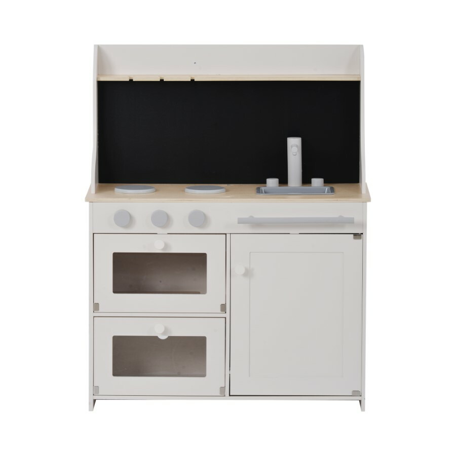 【20%OFF！最終日限定】おままごと キッチン 木製 黒板付き 調理器具付き ままごとセット 誕生日 台所 知育玩具 子供用 子供 収納 まねっこ コンロミニキッチン おもちゃキッチン キッズ ベビー プレゼント ホワイト