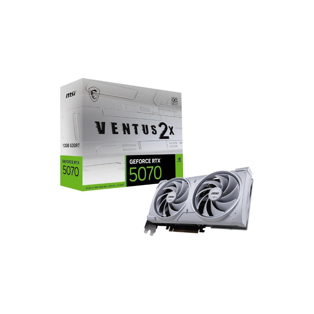 MSI GeForce RTX 5070 12G VENTUS 2X OC WHITE グラフィクスゲーム盤 VD9070