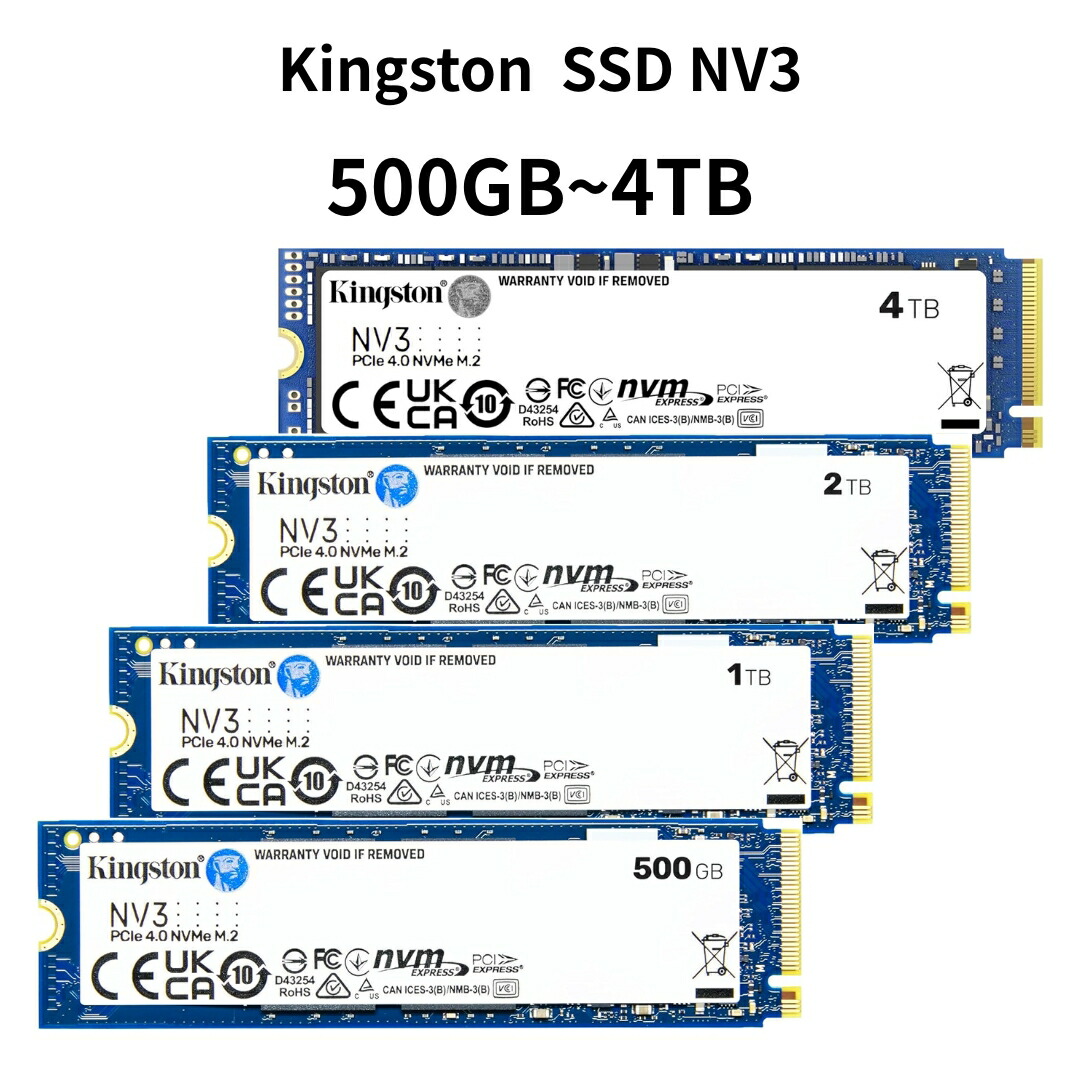 kingston SSD NV3 PCle4.0 NVMe M.2  500GB 1結核症 2結核症 4結核症 キングストン科学技術
