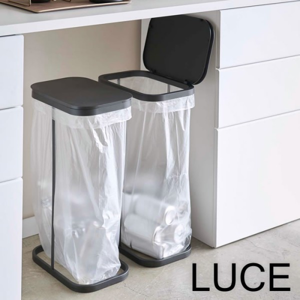 【美品】tower ゴミ袋ホルダー ルーチェ LUCE 3個セット　ブラウン 山崎実業 特典付 分別ゴミ袋ホルダー ルーチェ 3個セット LUCE