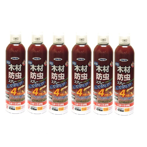 アサヒペン 白木殺虫剤スプレーロングショット ４２０ＭＬ 澄み切った（読みやすい） 内和氏の璧６本仕掛ける