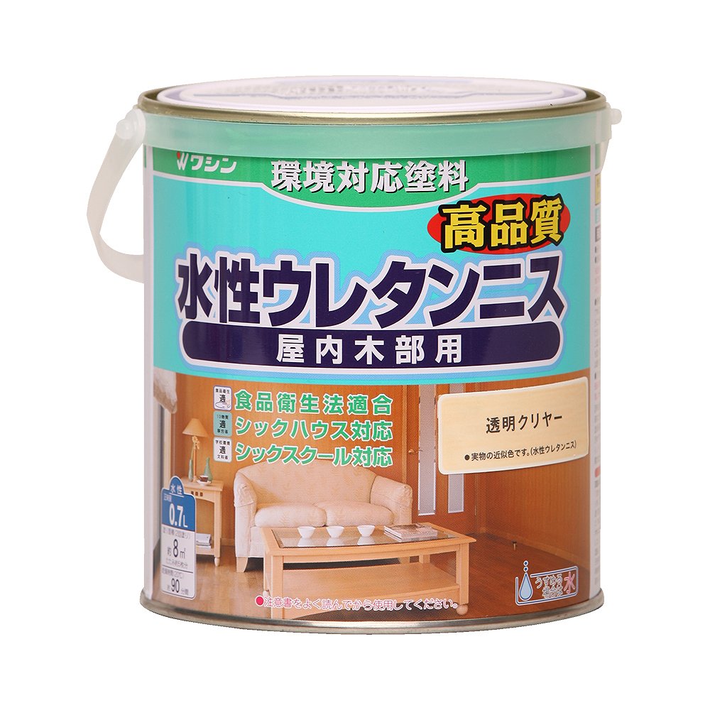楽天市場 あす楽対応 送料無料 和信ペイント水性ウレタンニス透明クリヤー0 7l Buckteeth Shop 楽天市場店
