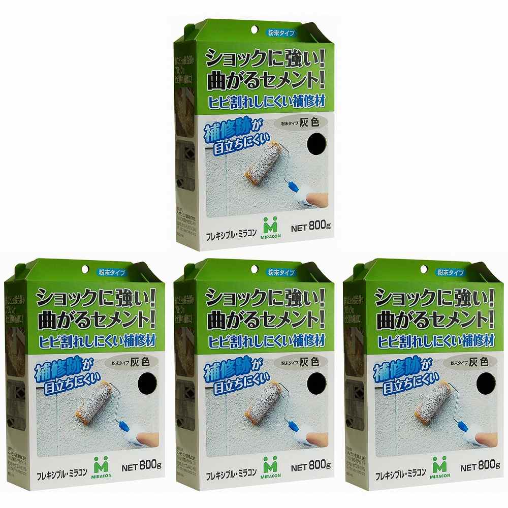 日本ミラコン産業 - フレキシブル・ミラコン - 灰・８００ｇ 4個セット