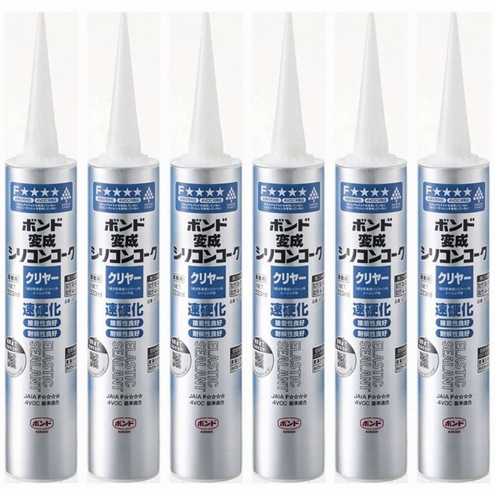 コニシ　変成シリコンコーク　クリアー　３３３ｍｌ　＃０５５５８ 6個セット