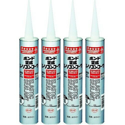 コニシ　ボンド変成シリコンコーク　３３３ｍｌ　白　＃５７０７８ 4個セット