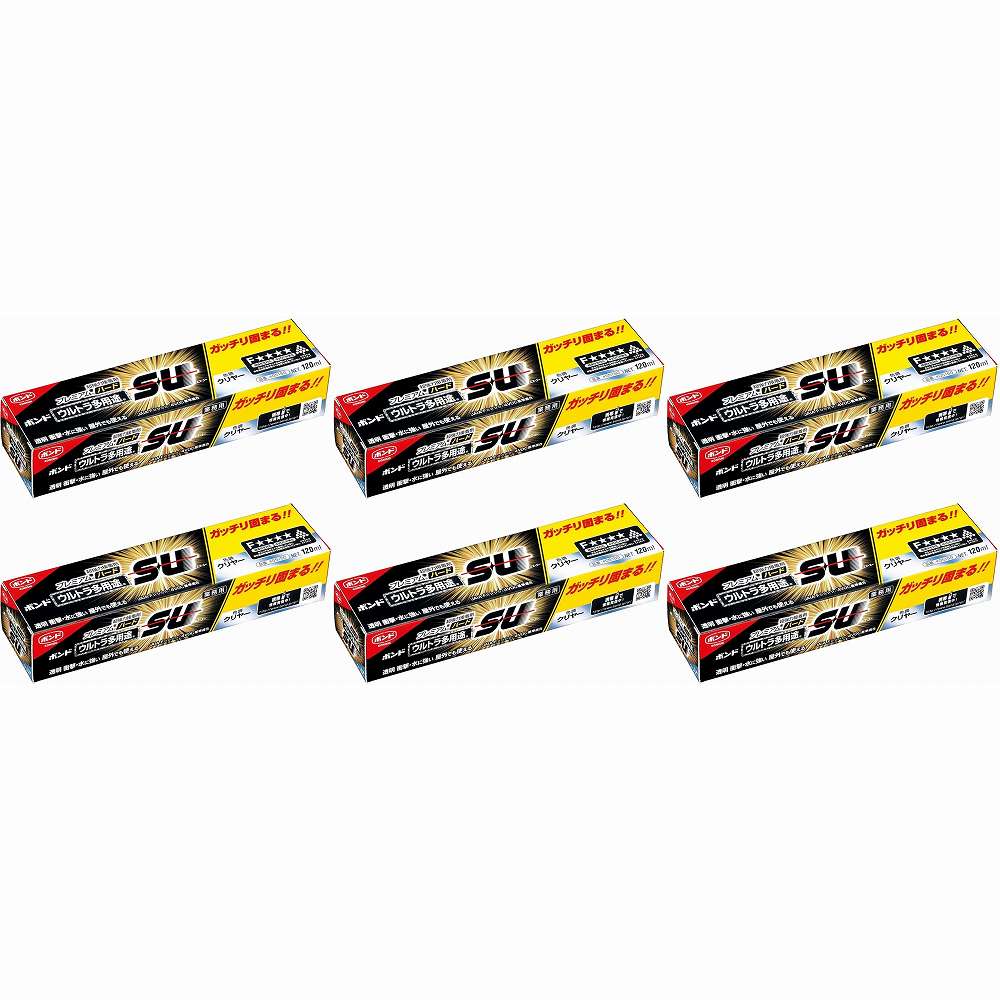 コニシ　ボンドウルトラ多用途ＳＵプレミアムハード　１２０ｍｌ　透明 6個セット