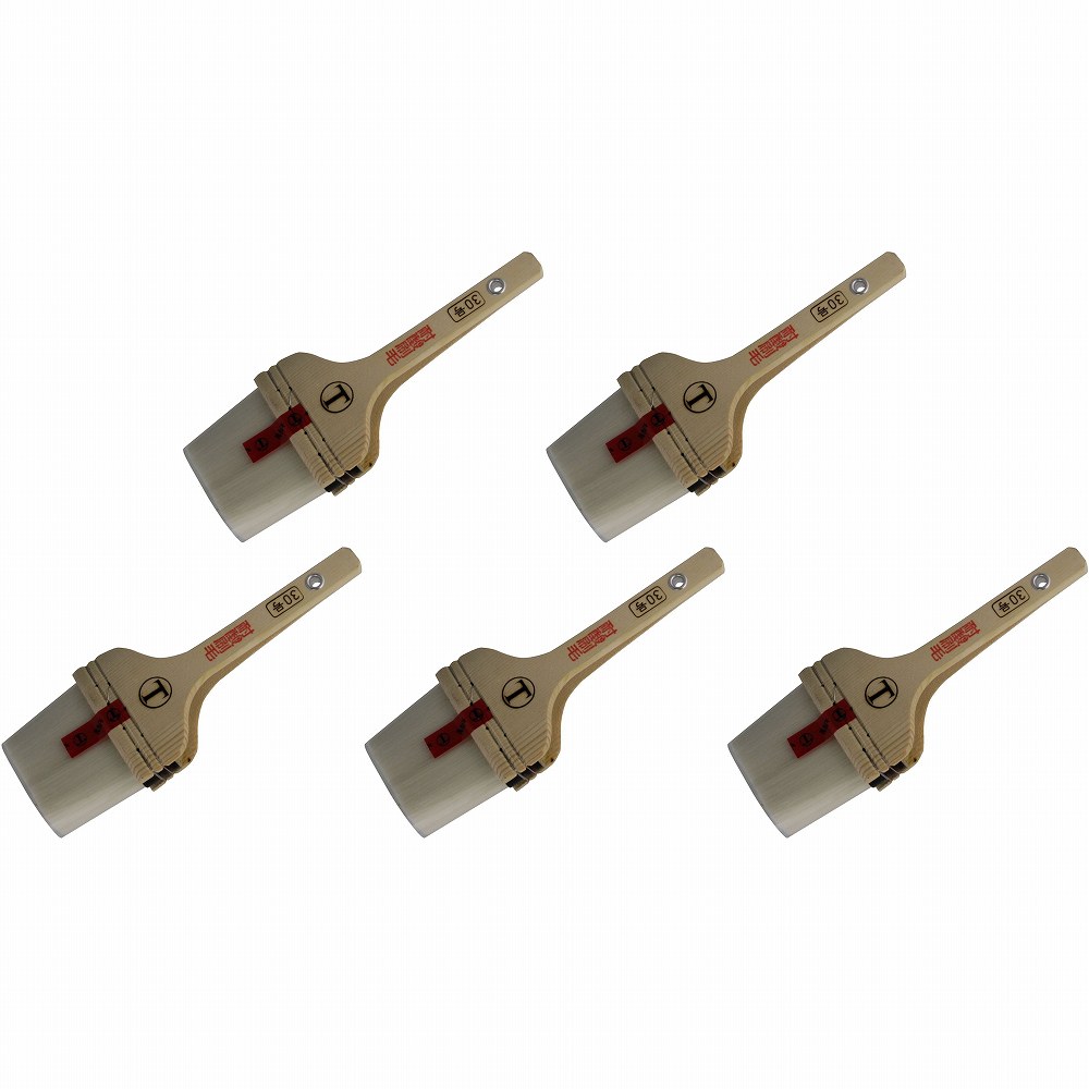 大塚刷毛製造 耐酸毛はらい 平 白 30号 5個仕掛ける DIY・工具-塗装用品-塗装ブラシ・刷毛