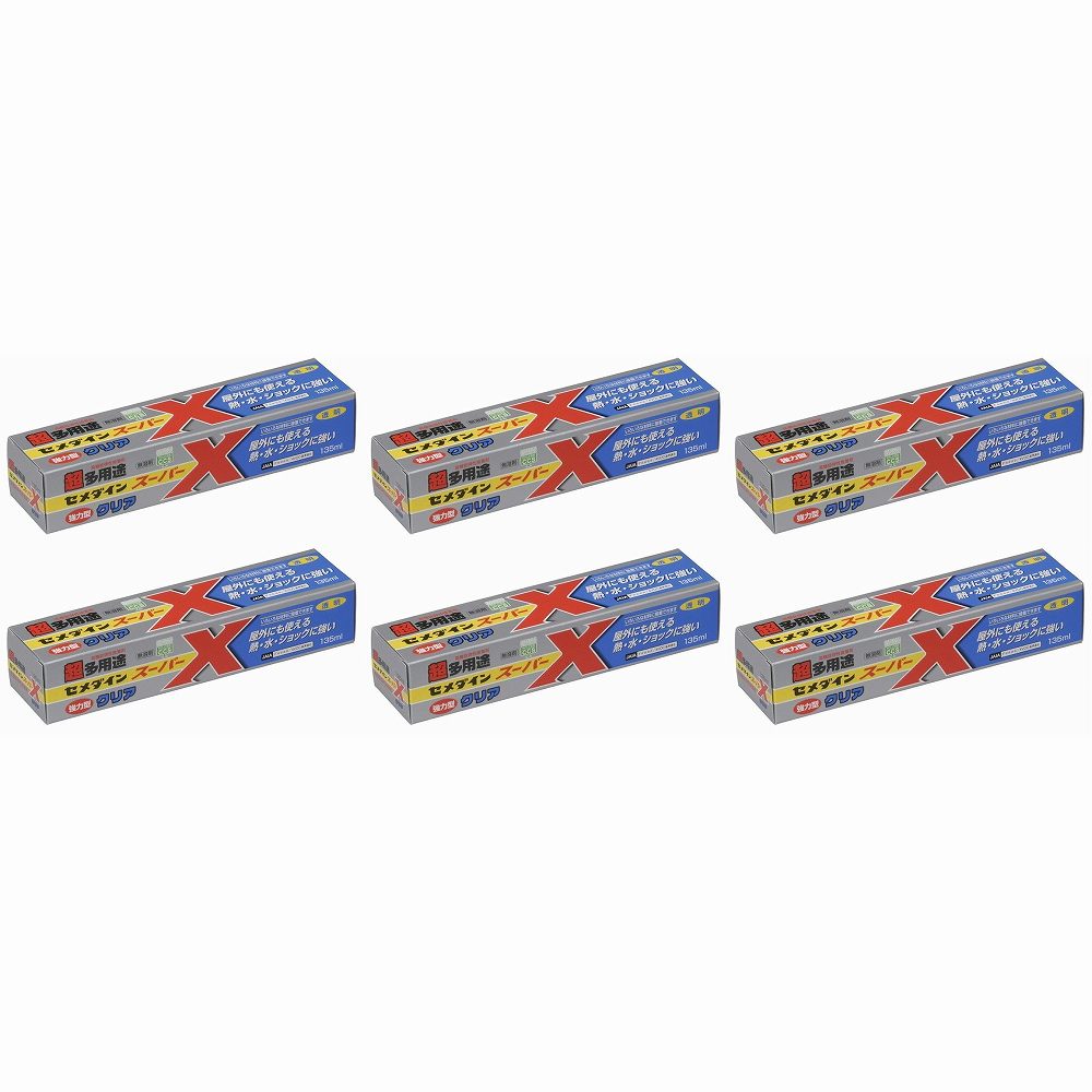 【６個セット】セメダイン スーパーＸ　クリア AX-041 135ml｜buckteeth shop 店 8,559円