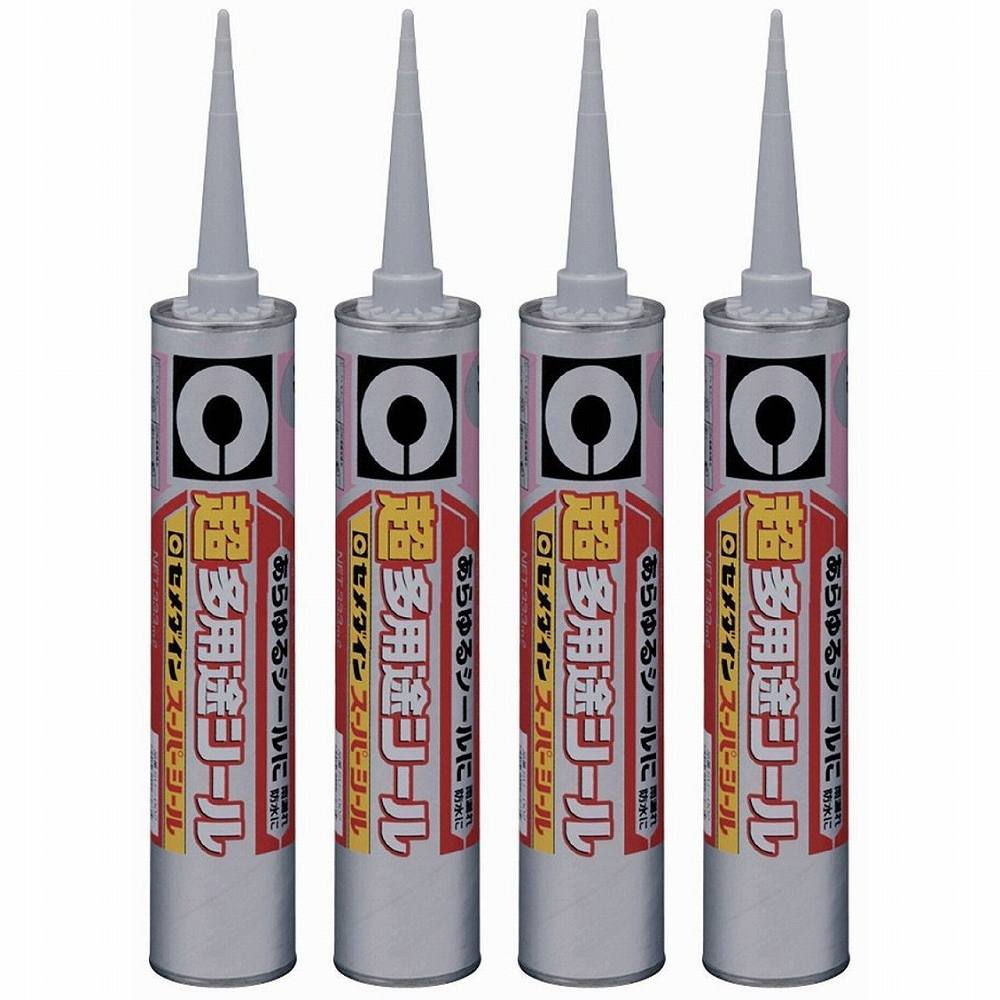 【４個セット】セメダイン スーパーシール　グレー SU-002 333ml