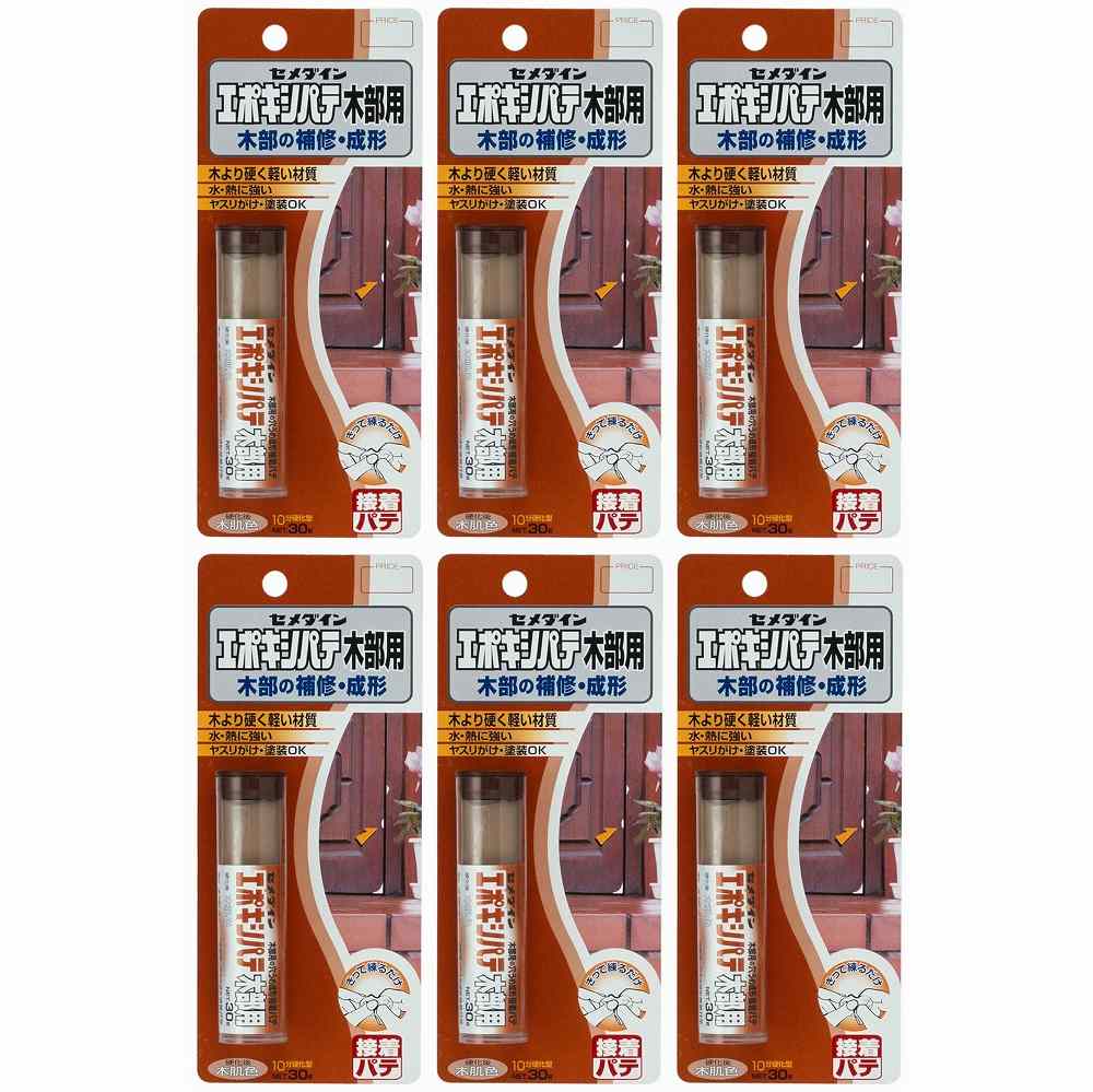 【６個セット】セメダイン エポキシパテ　木部用 HC-118 P30g