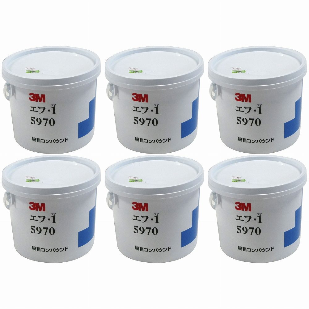 スリーエムジャパン(3M) - エフ・1 5970 細目コンパウンド(2.8kg) 6個セット｜buckteeth shop 店